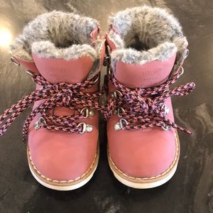 Zara fur lined construction booties